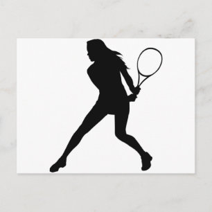 Tennis voor vrouwen briefkaart