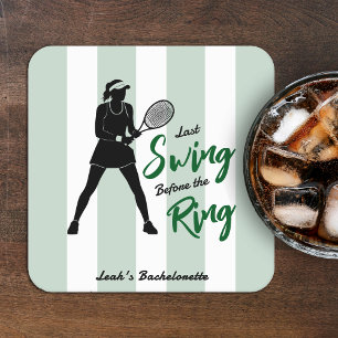 Tennis vrijgezellenfeest laatste swing voor de rin kartonnen onderzetters