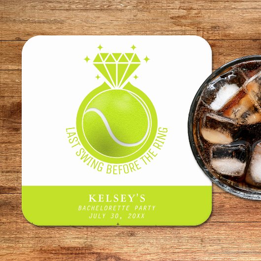 Tennis vrijgezellenfeest laatste swing voor de rin kartonnen onderzetters