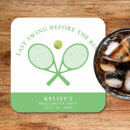 Tennis vrijgezellenfeest laatste swing voor de rin kartonnen onderzetters