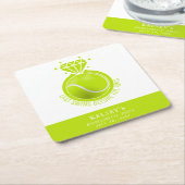 Tennis vrijgezellenfeest laatste swing voor de rin kartonnen onderzetters (Schuin)