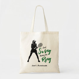 Tennis vrijgezellenfeest laatste swing voor de rin tote bag