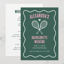 Tennis vrijgezellenfeestje preppy groen