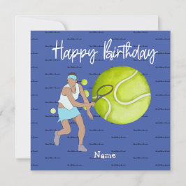 Tennis-vrouw speelt Happy Birthday voor speler