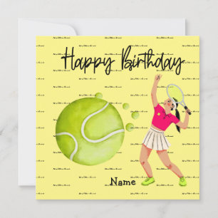 Tennis-vrouw speelt Happy Birthday voor speler