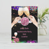 Tennis Vrouw Speler Bachelorette Party Kaart (Staand voorkant)