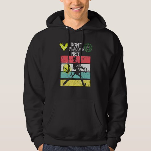 Tennis-vrouwen Mannen met Gezegde Hoodie (Voorkant)