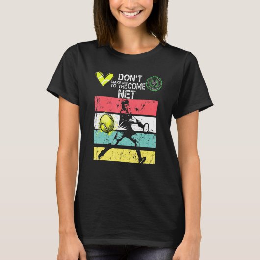 Tennis-vrouwen Mannen met Gezegde T-shirt (Voorkant)