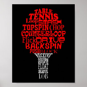 Tennis Wachtcloud Poster