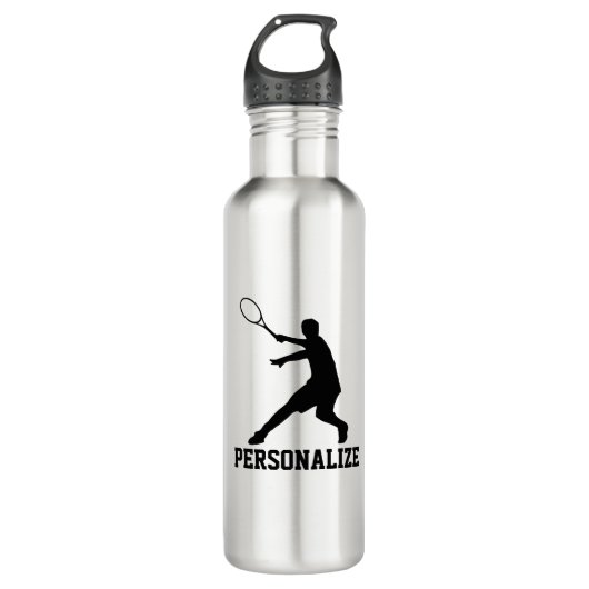 Tennis waterfles met gepersonaliseerde naam waterfles (Voorkant)