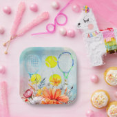 Tennis-Waterverf voor Borden voor afspeelpapier Papieren Bordje (Feest)