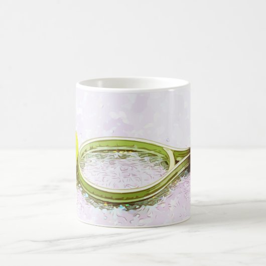 Tennis-waterverf voor racket en bal koffiemok (Center)