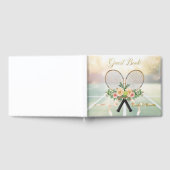 Tennis Wedding Guest Book – Floral Racket  Gastenboek (Volledig)