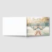 Tennis Wedding Guest Book – Floral Racket  Gastenboek (Volledig)