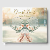 Tennis Wedding Guest Book – Floral Racket  Gastenboek (Voorkant)