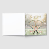 Tennis Wedding Guest Book – Floral Racket Gastenboek (Volledig)