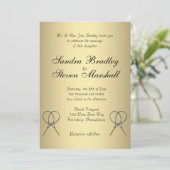 Tennis Wedding Invitations Kaart (Staand voorkant)