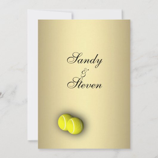 Tennis Wedding Invitations Kaart (Achterkant)