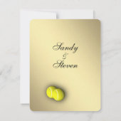 Tennis Wedding Invitations Kaart (Achterkant)