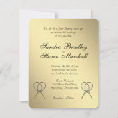 Tennis Wedding Invitations Kaart (Voorkant)