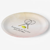 Tennis Wedding Persoonlijk Papieren Bordje (Gekanteld)