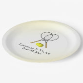 Tennis Wedding Persoonlijk Papieren Bordje (Gekanteld)