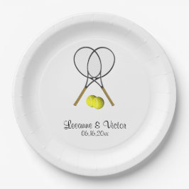 Tennis Wedding Persoonlijk Papieren Bordje