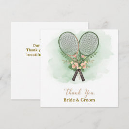 Tennis Wedding Thank You Card  Bedankkaart