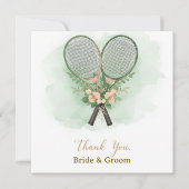 Tennis Wedding Thank You Card  Bedankkaart (Voorkant)