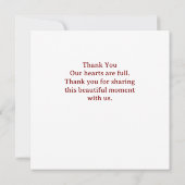 Tennis Wedding Thank You Card  Bedankkaart (Achterkant)