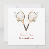 Tennis Wedding Thank You Card  Bedankkaart (Voorkant)