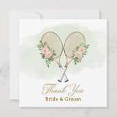 Tennis Wedding Thank You Card  Bedankkaart (Voorkant)