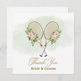 Tennis Wedding Thank You Card  Bedankkaart