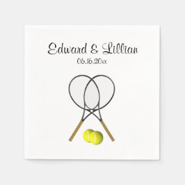 Tennis Wedding Theme Gepersonaliseerd Servetten