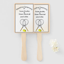 Tennis Wedding Theme Handwaaier