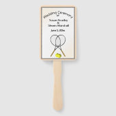 Tennis Wedding Theme Handwaaier (Achterkant)