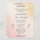Tennis Wedding Theme Uitnodigingen (Voorkant / Achterkant)