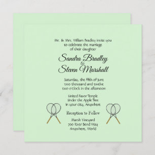 Tennis Wedding Theme Uitnodigingen