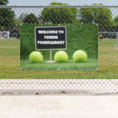 Tennis Welcome sign op groene achtergrondbanner Spandoek (Insitu)