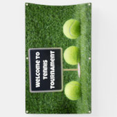 Tennis Welcome sign op groene achtergrondbanner Spandoek (Verticaal)