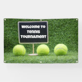 Tennis Welcome sign op groene achtergrondbanner Spandoek (Horizontaal)