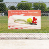 Tennis Welcome sign op groene achtergrondbanner Spandoek (Insitu)