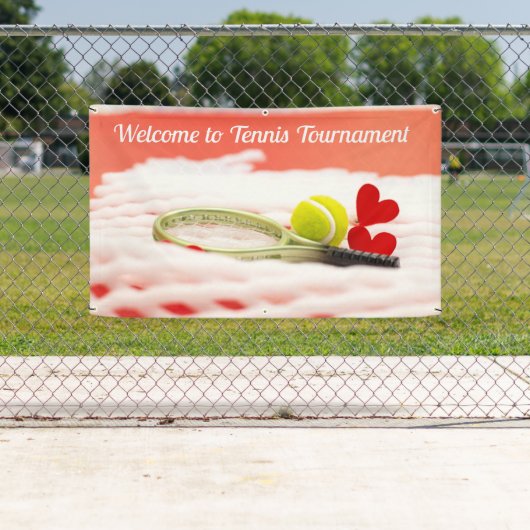 Tennis Welcome sign op groene achtergrondbanner Spandoek (Insitu)