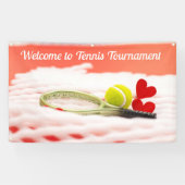Tennis Welcome sign op groene achtergrondbanner Spandoek (Horizontaal)