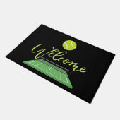 TENNIS Welkomstdeur mat Tennis player home (Schuin)