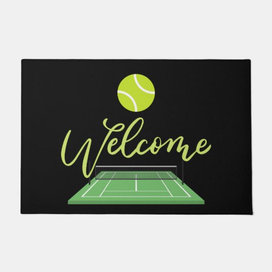 TENNIS Welkomstdeur mat Tennis player home (Voorkant)