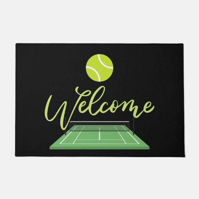 TENNIS Welkomstdeur mat Tennis player home (Voorkant)