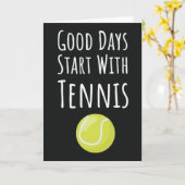 Tennis Wenskaarten voor sportspeler Fan Lover Kaart (Gele Bloem)