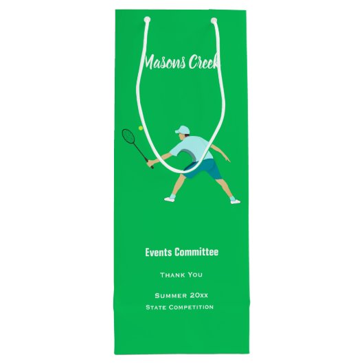 Tennis Wijn Cadeautas (Achterkant)