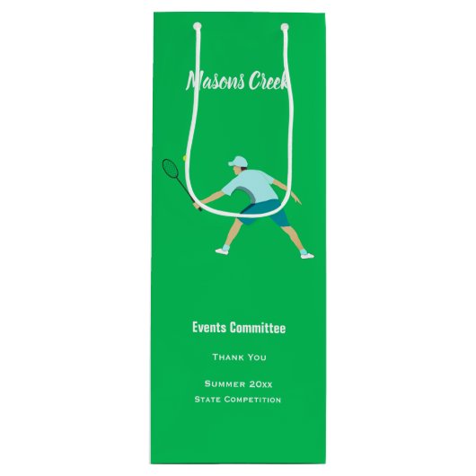 Tennis Wijn Cadeautas (Voorkant)